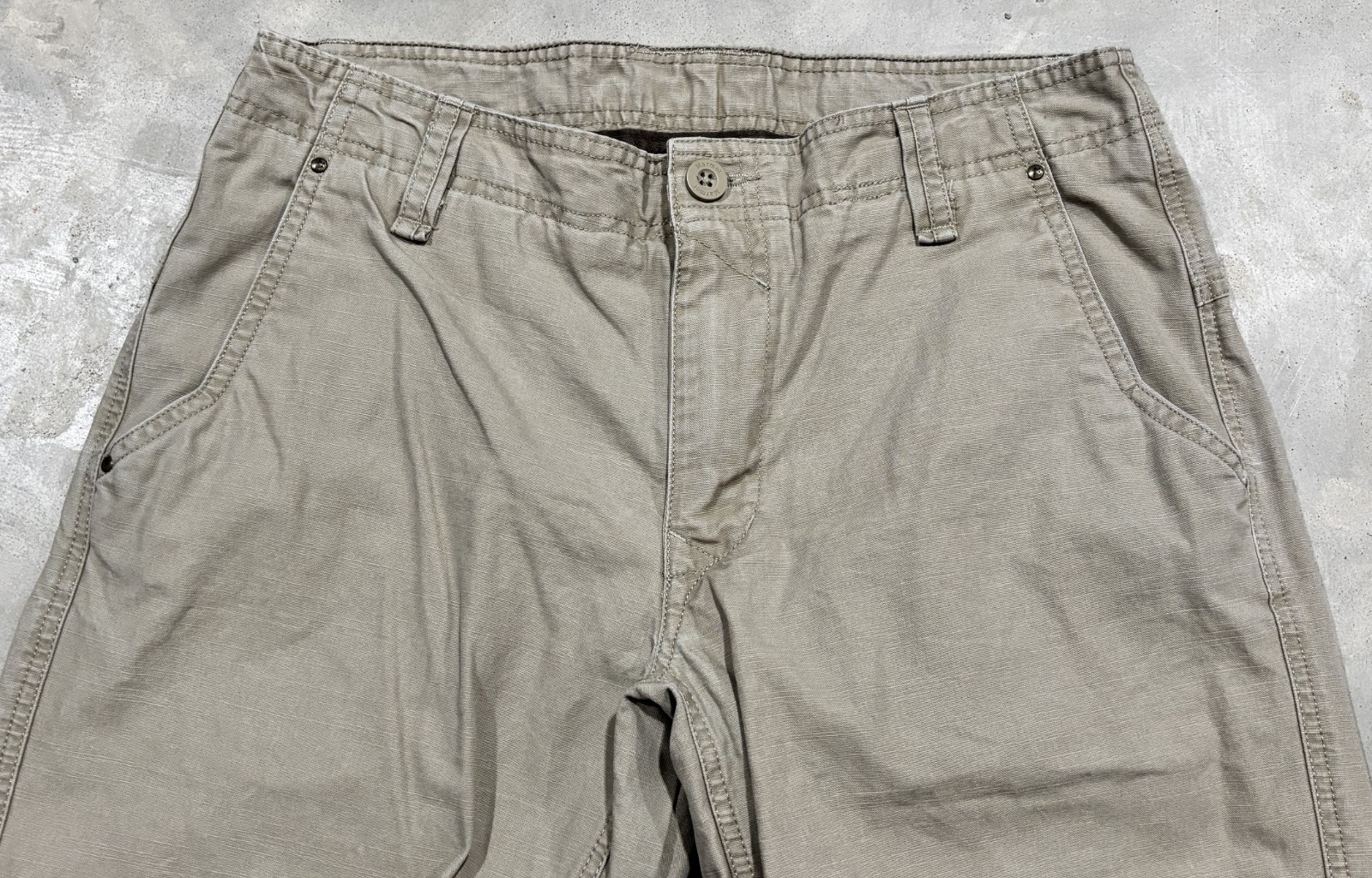 Marmot Straight Leg Reinforced Knee Reguar Fit Jeans Hiking Mens 32×32 1/2 Beige