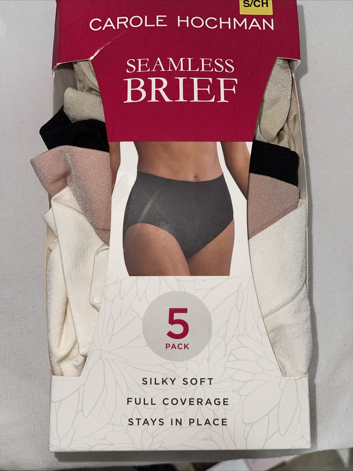 Carole Hochman Women’s 5-Pack Silky Soft Seamless Brief, Multicolor, Size: S/CH