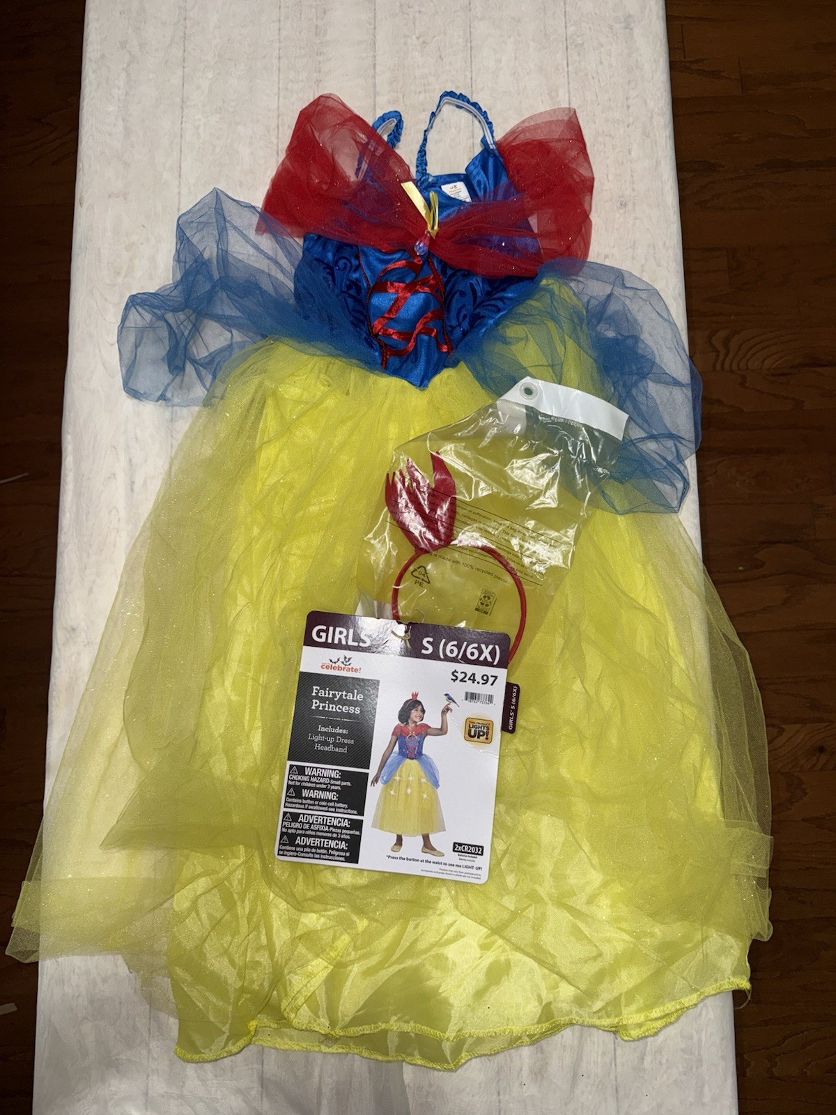 Snow White Dress Costume S(6/6x) Light-up Dress Halloween