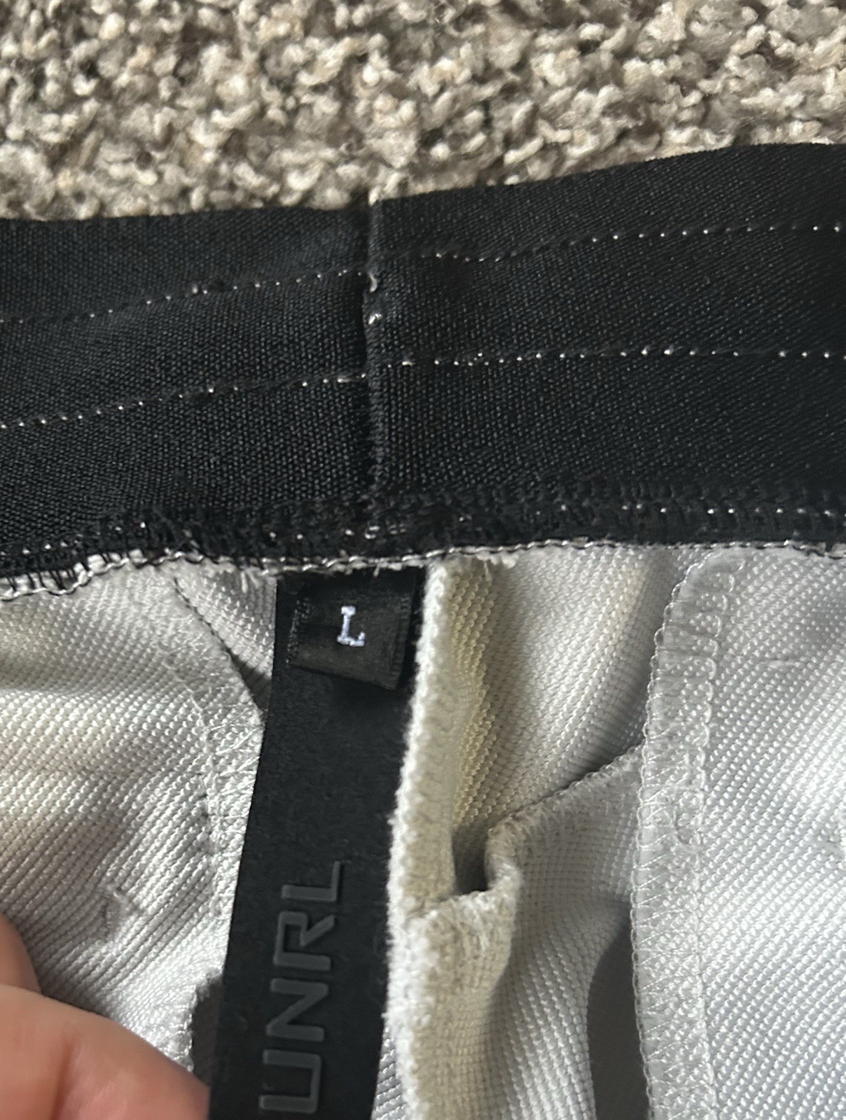 UNRL Men’s Joggers – Size Large – White
