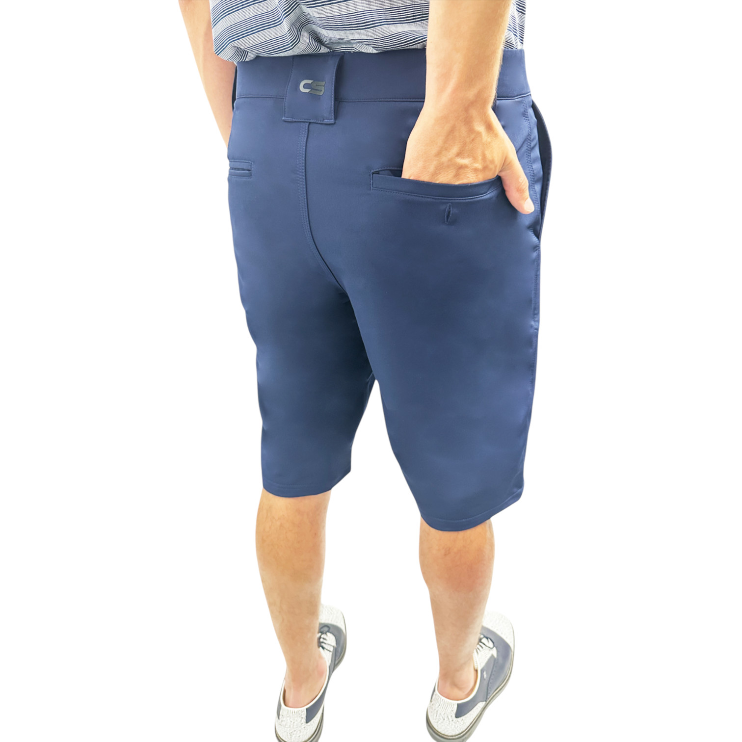 Mens Golf Shorts 11.5″ Inseam Long Tall Athletic Quick Dry Stretch Elastic Waist
