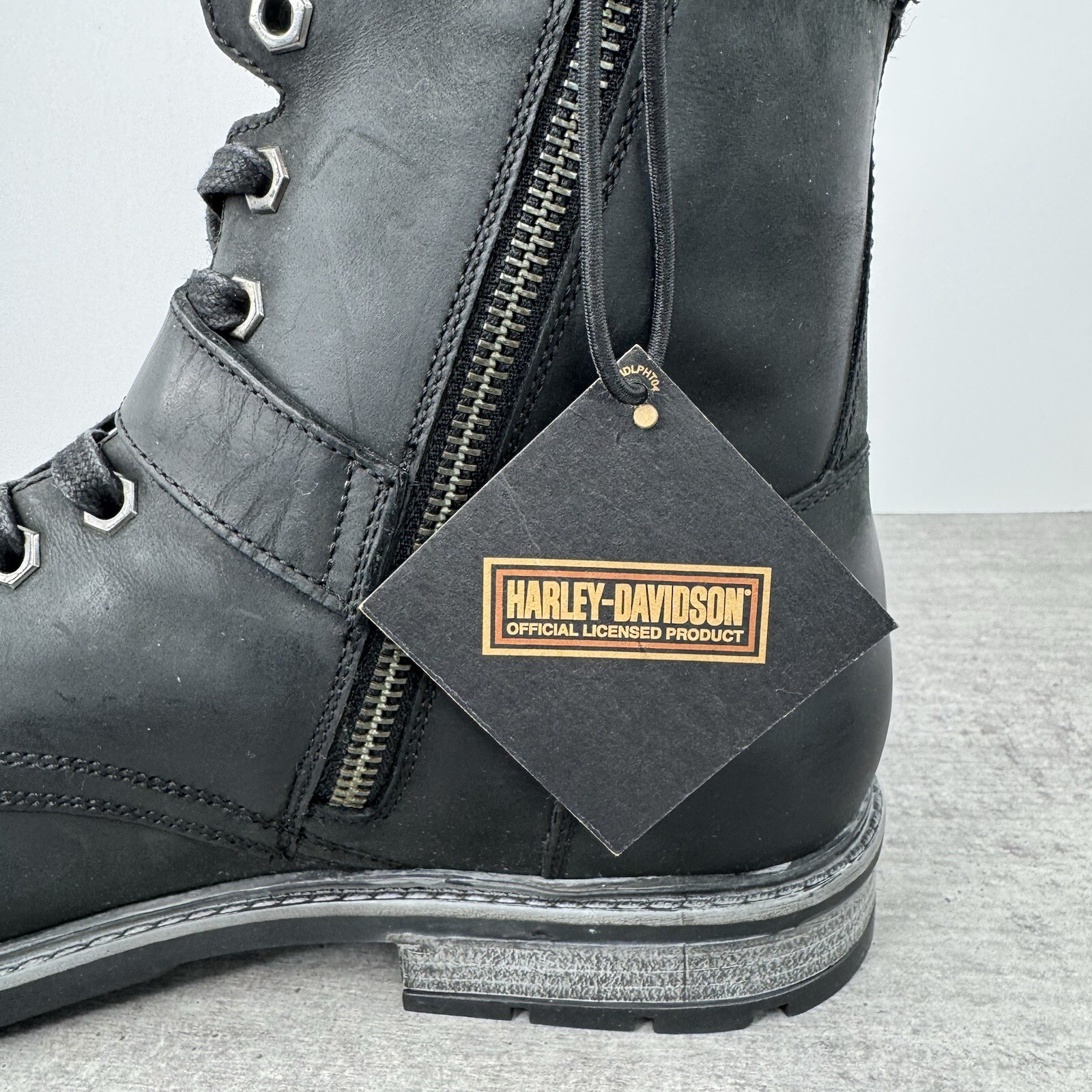 Harley-Davidson Hicklyn Strap 6.75″ Black Motorcycle Boot D96276 Men’s Size 11.5
