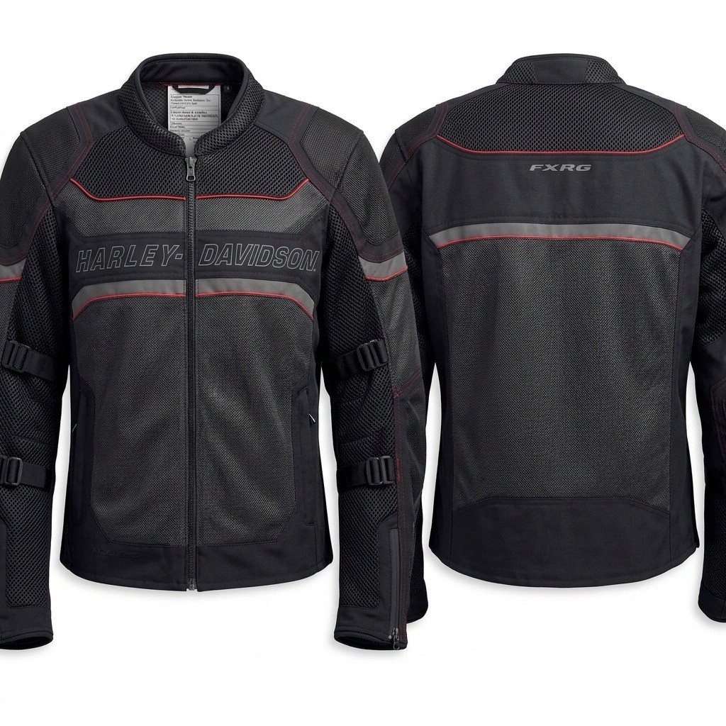 Harley-Davidson FXRG Men Black Mesh Riding Jacket CW19MFJ11152 Large NWT