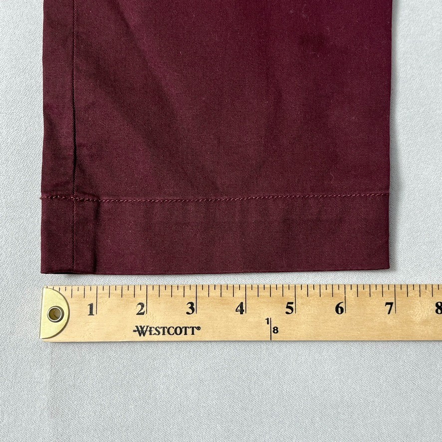 Polo Ralph Lauren Pants Men 32×34 Maroon Slim Fit Stretch Chino NWT READ FLAW