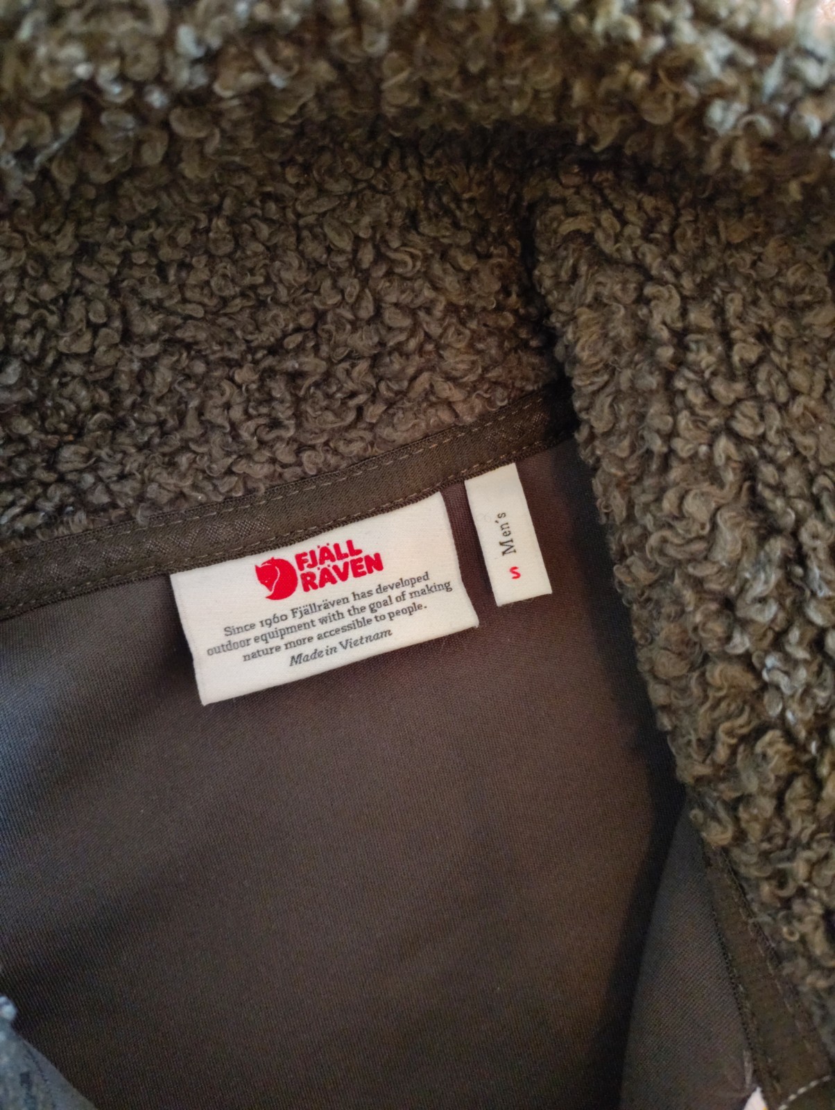 Fjallraven Greenland Pile Fleece Jacket Full Zip Green Mens Size Small
