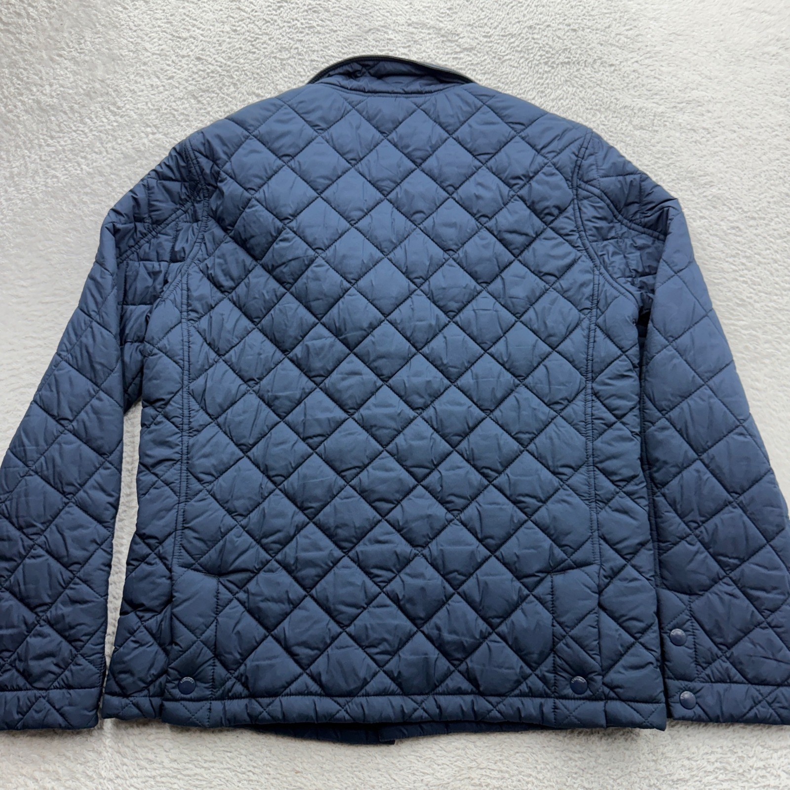 Bonobos Banbury Quilted Jacket Mens Medium Slim Fit Navy Blue Diamond Field Coat