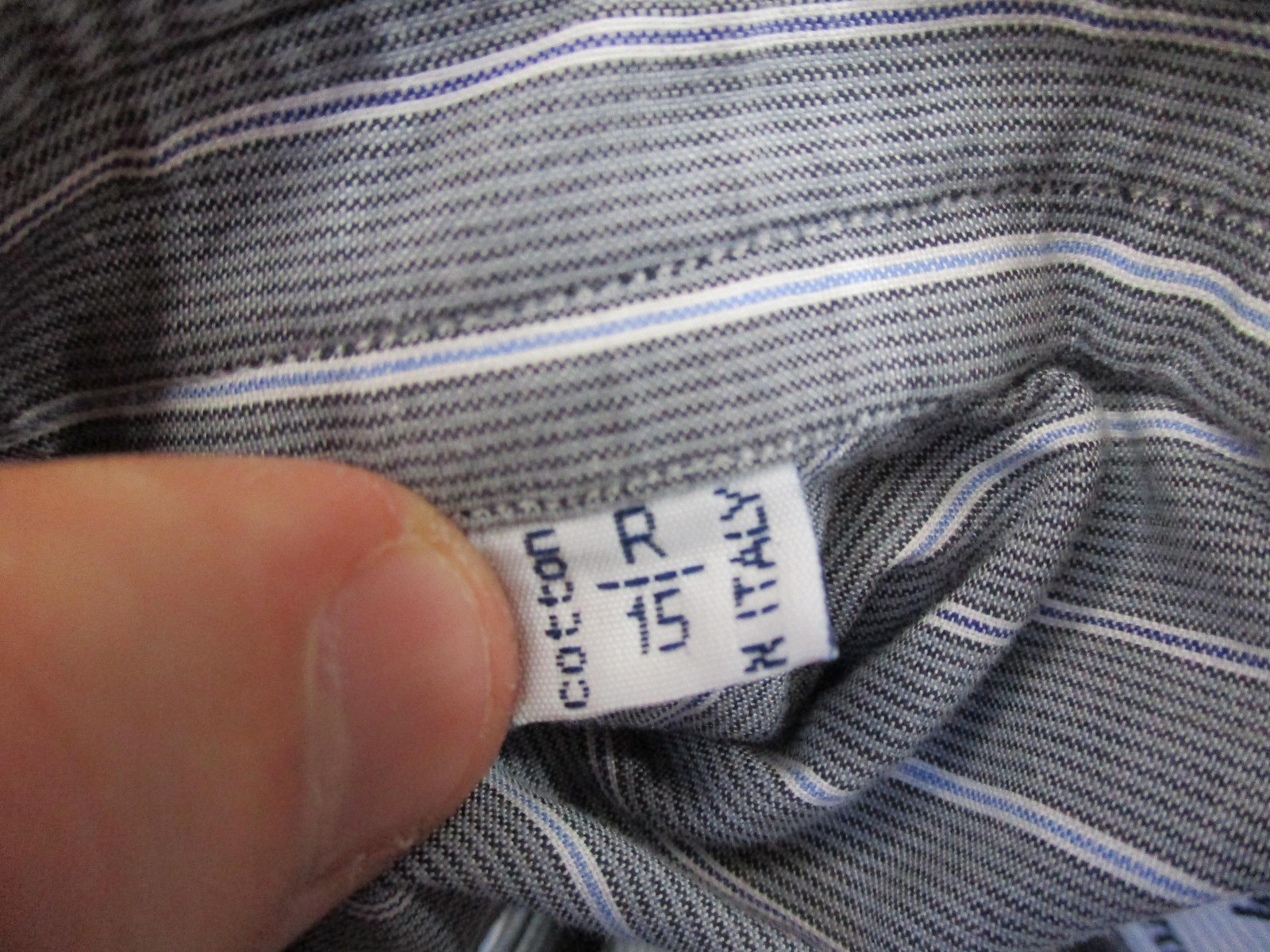 Brioni Neiman Marcus Shirt Mens 15 Medium Gray Pinstripe French Cuff Made Italy