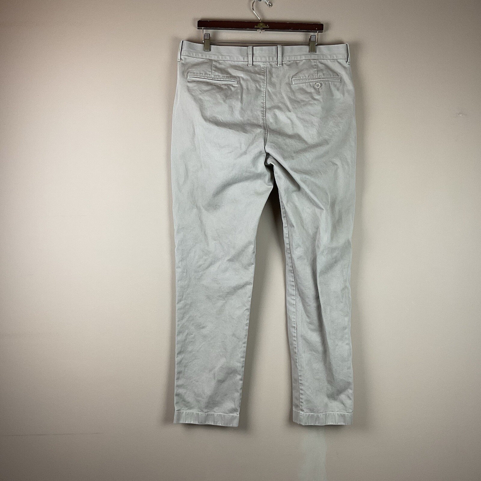 J. Crew The Sutton Chino Dress Pants Mens 36 X 34 Khaki Cotton Flat Front
