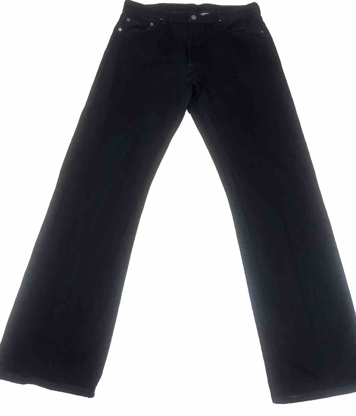 Vintage Levis 501 Jeans Mens 36×34 Black Button Fly Denim Dark Work Y2K EUC