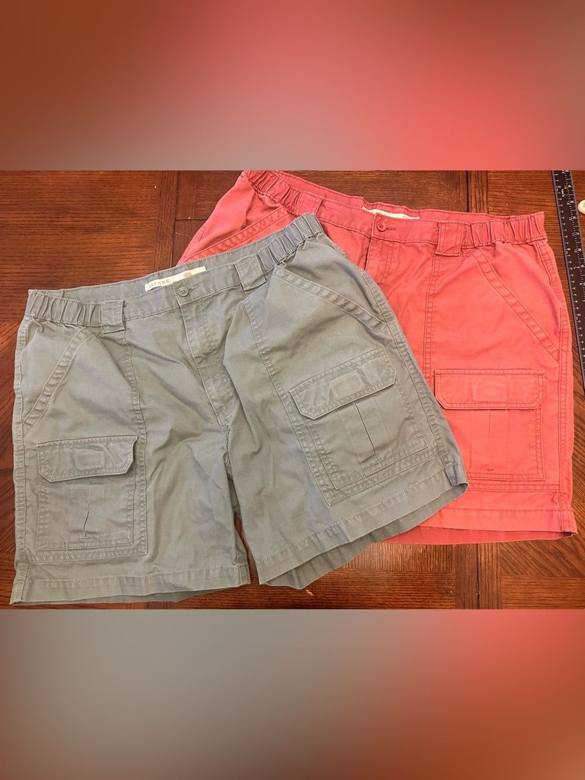 Savane Men’s Cargo Shorts (2 pair) in Gray and Rust Outdoors Hiking 38 Waist
