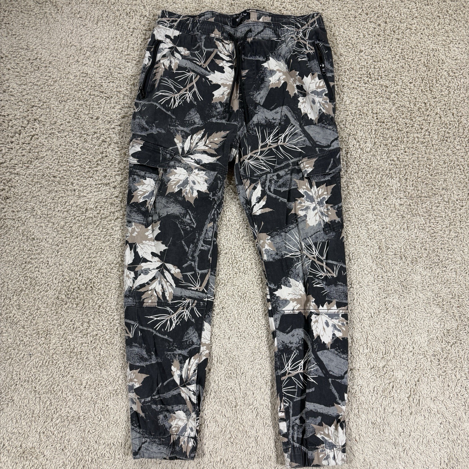 WXYZ Los Angeles Men’s Jogger Pants Sz XL Hunting Elastic Waist Zip Pocket Leaf