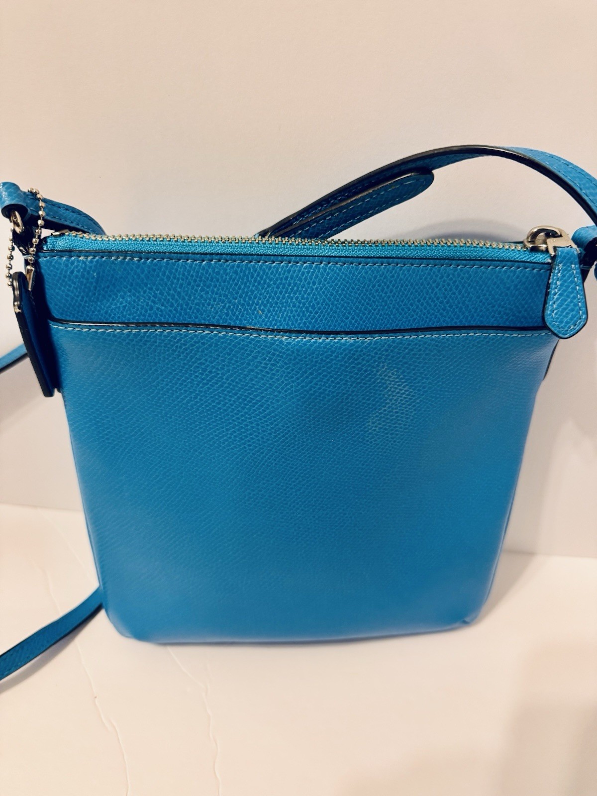 Coach Shoulder Bag Blue Sacoche F36063 Crossbody Hardware Silver