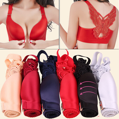 Women Bras 3/4 Cup Butterfly Front Closure Seamless Plus size underwear 17081