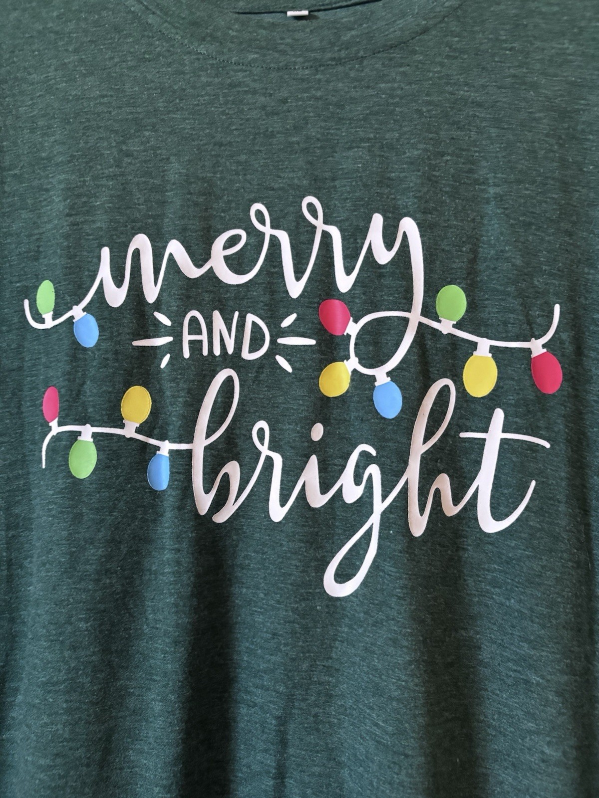 Merry And Bright Green Christmas Short Sleeve T Shirt