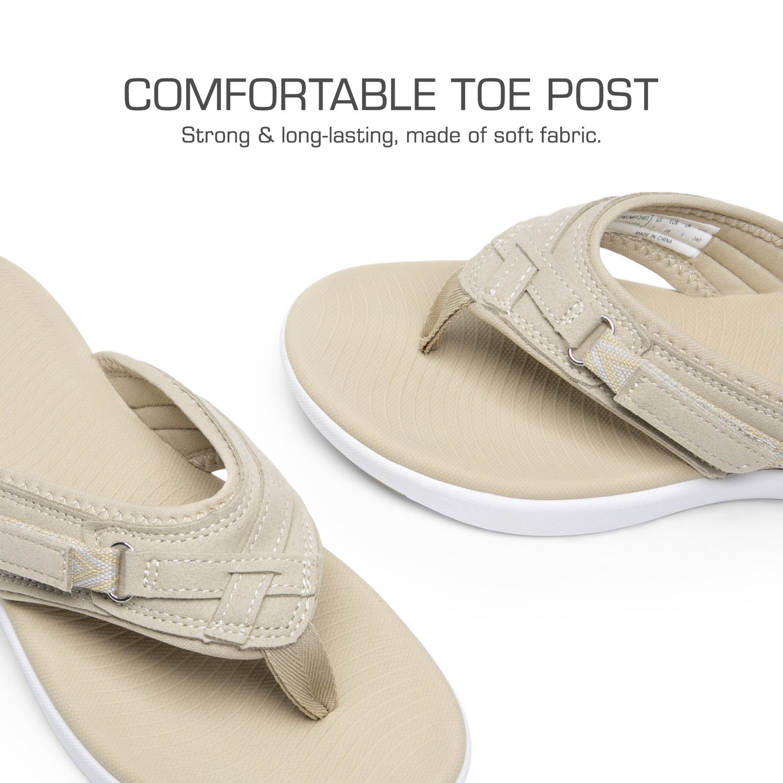 Women Summer Flip Flops With Arch Support Air Cushion Beach Walking Sandals US