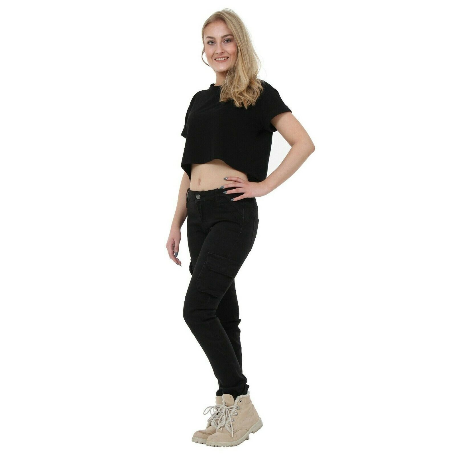 Womens Cargo Utility Work Hiking Army Military Multi Pockets Combat Casual Pants