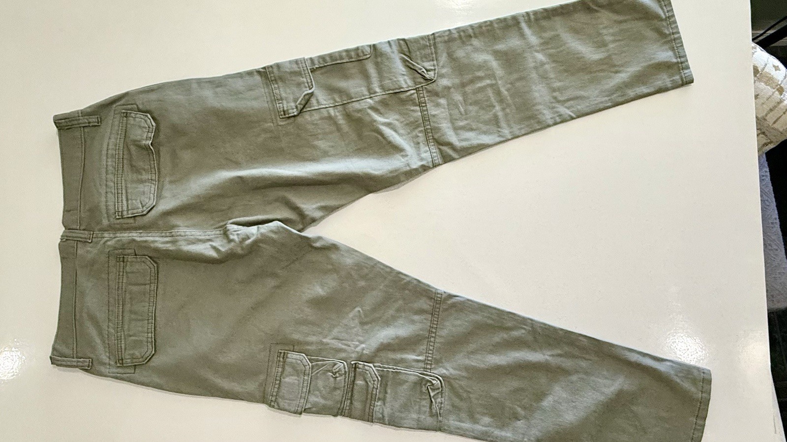 Wrangler Authentics Men’s Cargo Stretch Pants Relaxed Fit 30x 30 Green New