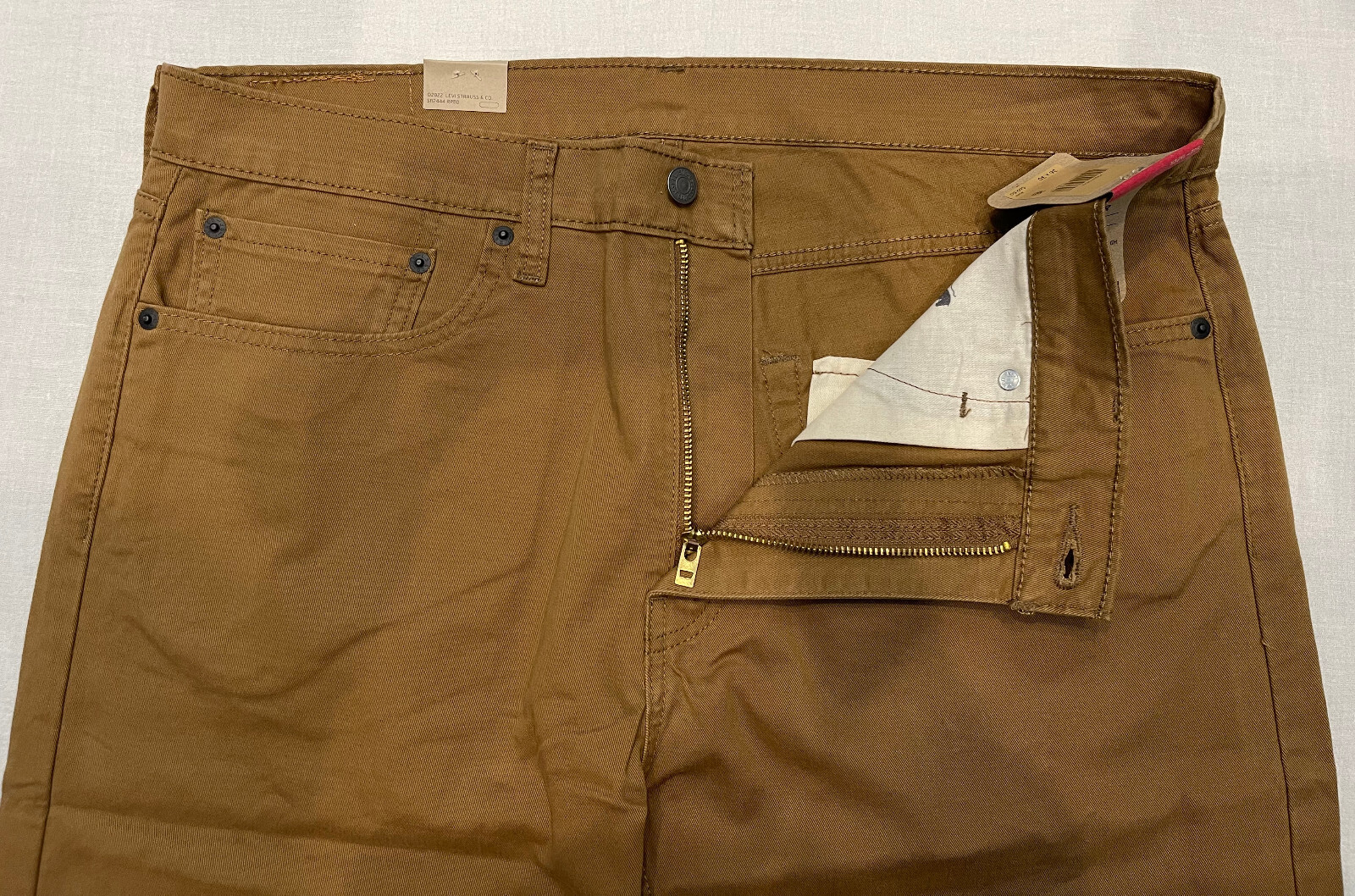 Mens Levis 502 Regular Taper Stretch Jeans Caraway (Brown) 32, 33, 34, 36 #0100