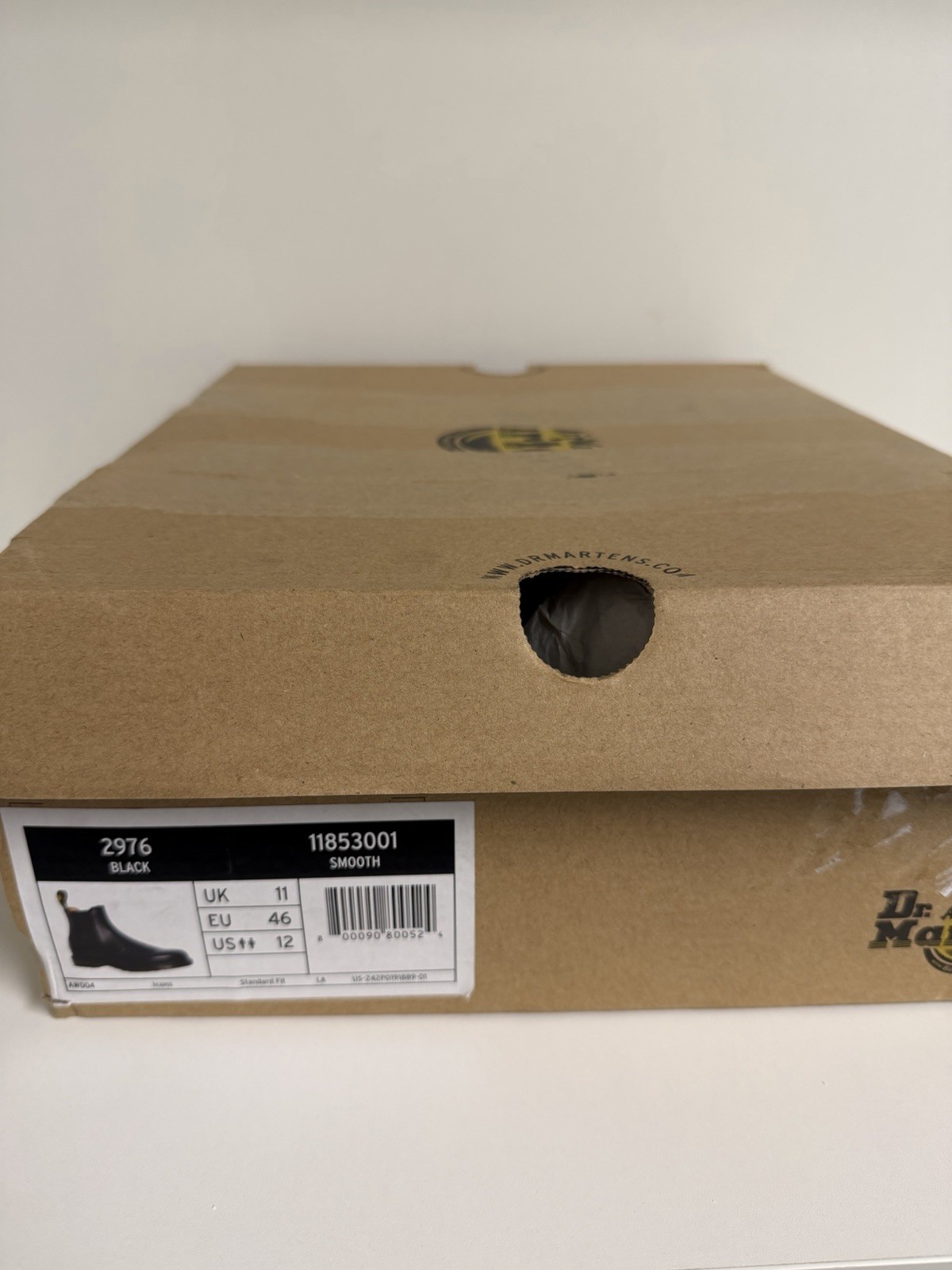 Dr Martens 2976 Smooth Black Leather Chelsea Boots Unisex Men 12 Women 13