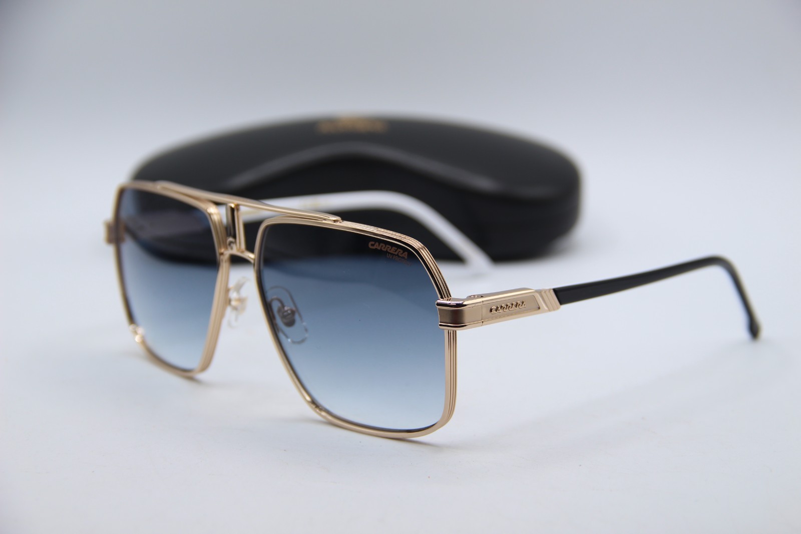 NEW CARRERA 1055/S J5G08 GOLD WHITE BLACK GRADIENT AUTHENTIC SUNGLASSES 62-15