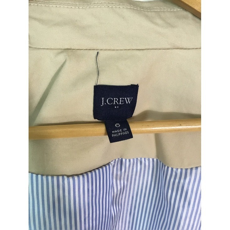 J. Crew Factory Relaxed Double Breasted Trench Coat Sie 6
