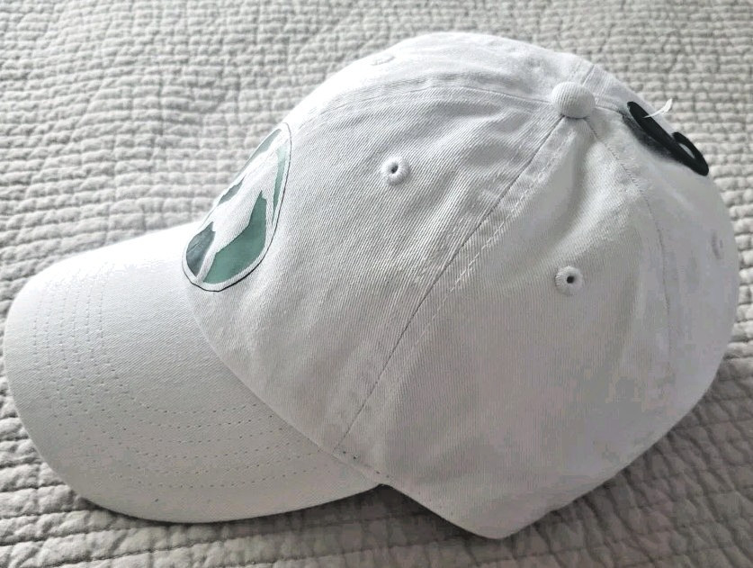 Gelante Pickleball Player Graphic Hat Cap White OSFA Cotton back Sammy Script