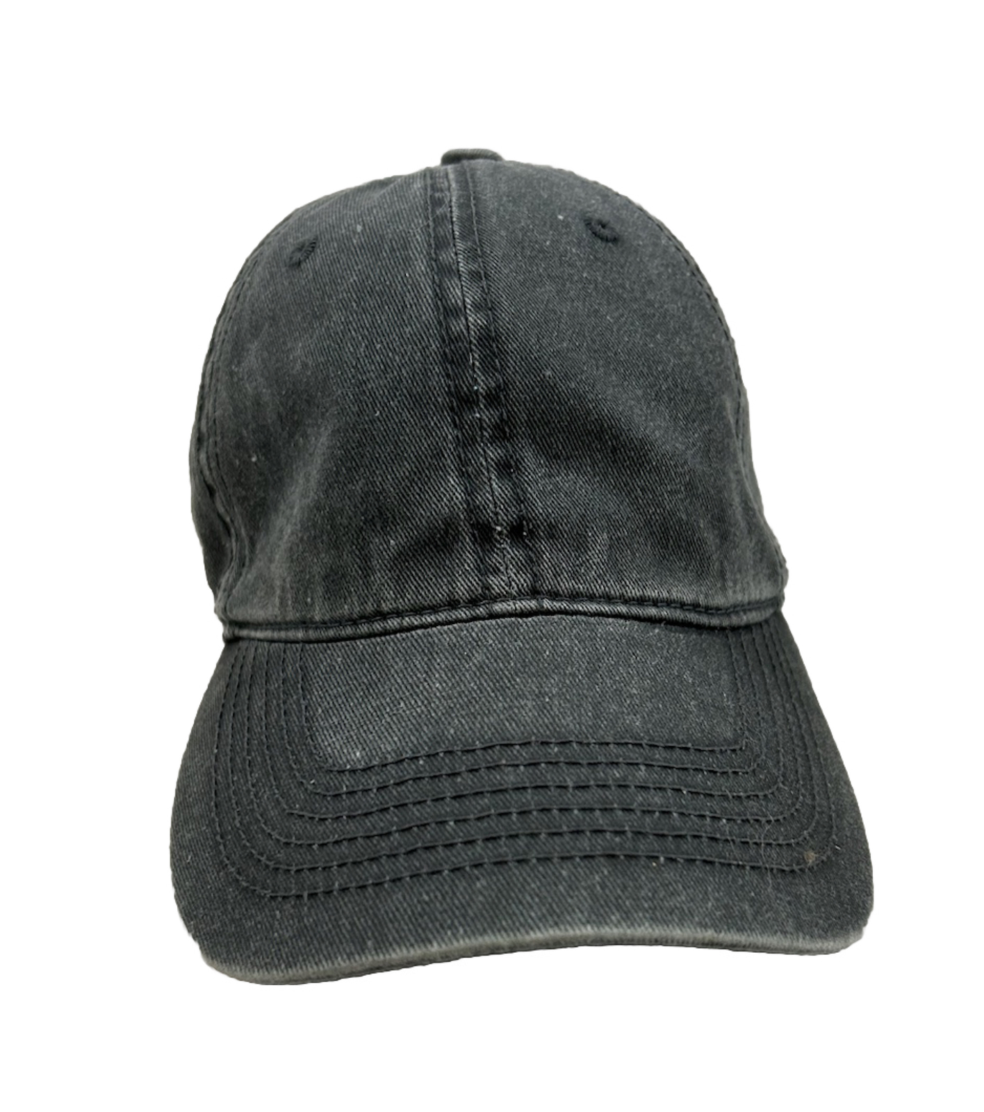 J Shang Strap Back Hat Cap Stone Washed Blue Plain No Logo