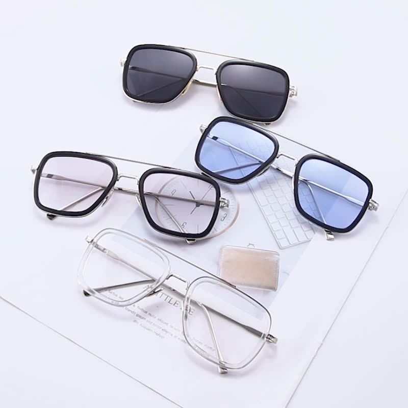 Fashion Square Sunglasses Mens Women Metal Retro Outdoor Sport Shade Glasses US