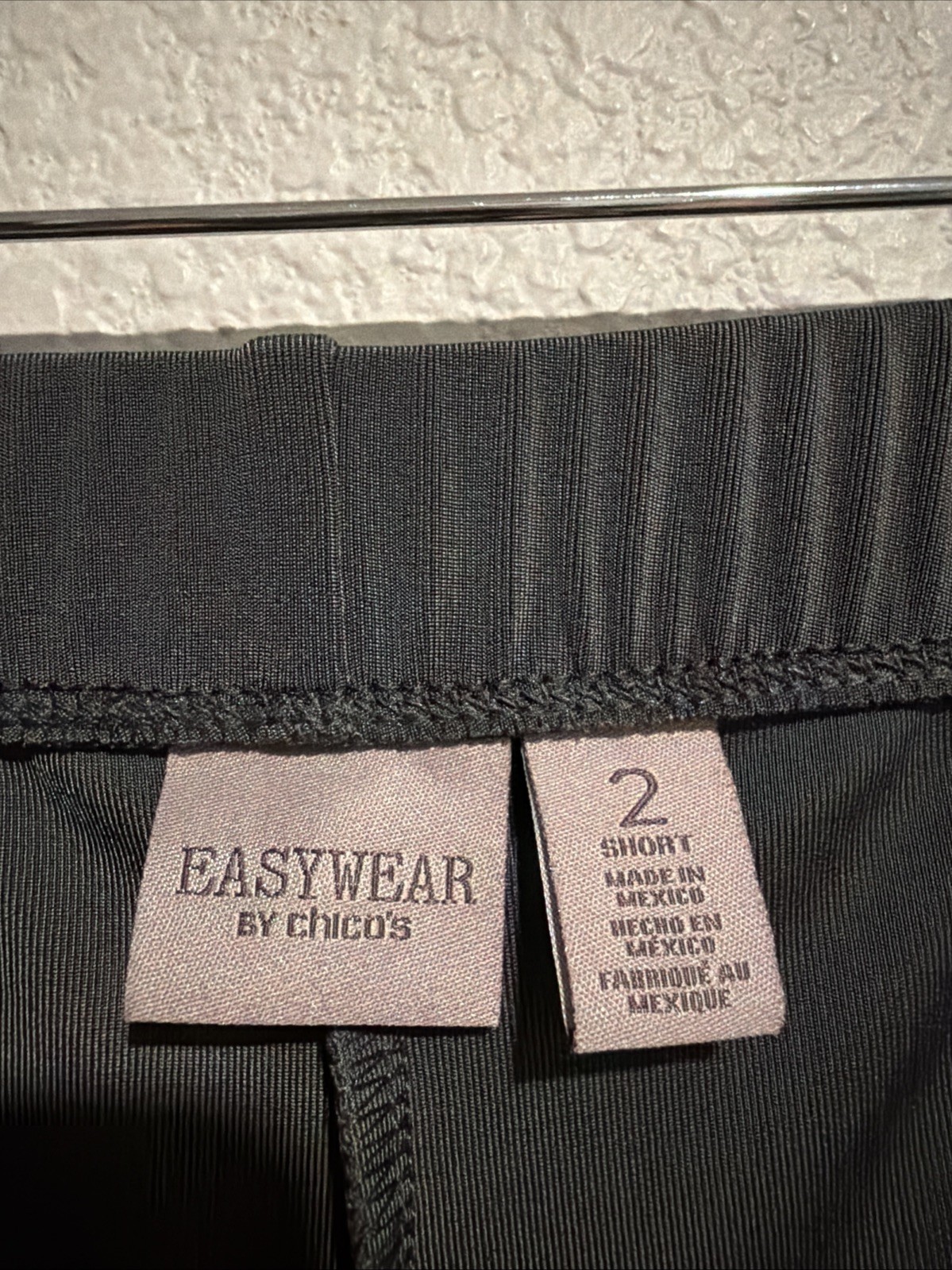 NEW Chicos Gray Liquid Slinky Knit Pull On Straight Leg Pants Stretch L Short