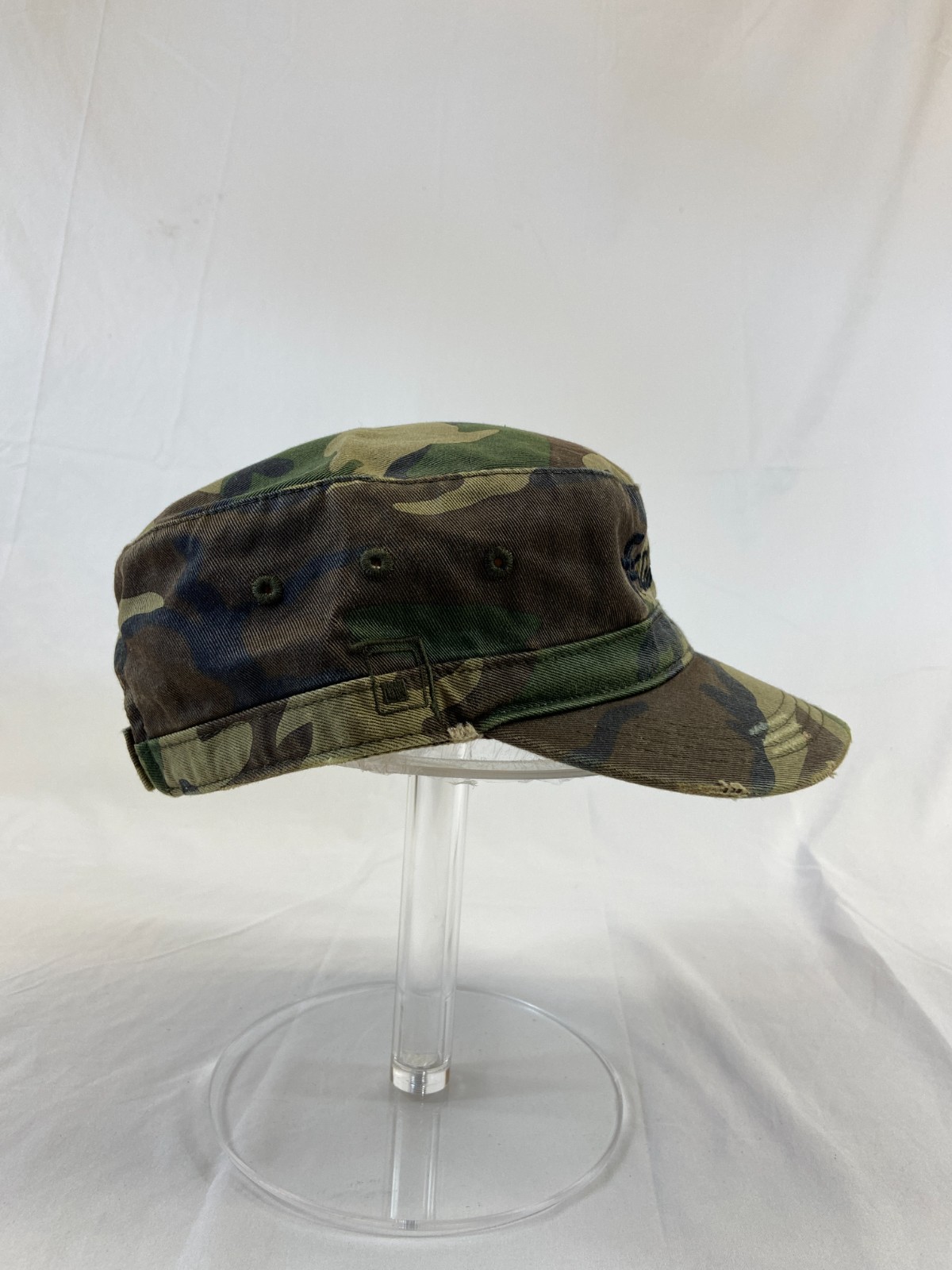 Frac Tech Services Cadet Cap Strapback Hat Camo Distressed Casual Work Wear OSFA
