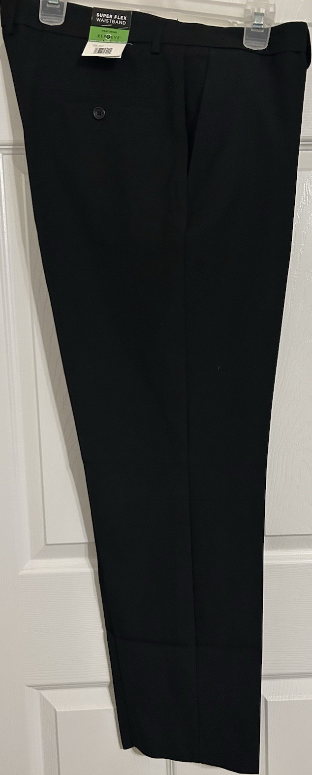 Haggar Men’s Black Dress Pants Straight Fit Super Flex Waistband Size 36