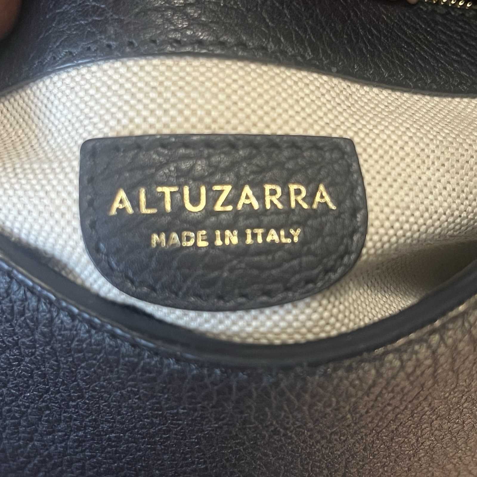 Altuzarra Ghianda Large Black Grained Pebble Leather Crossbody Knot Saddle Bag