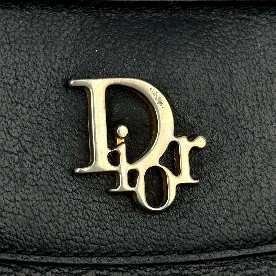 Christian Dior Bag Condition Dior Shoulder Trotter Gold Hardware Leather Black
