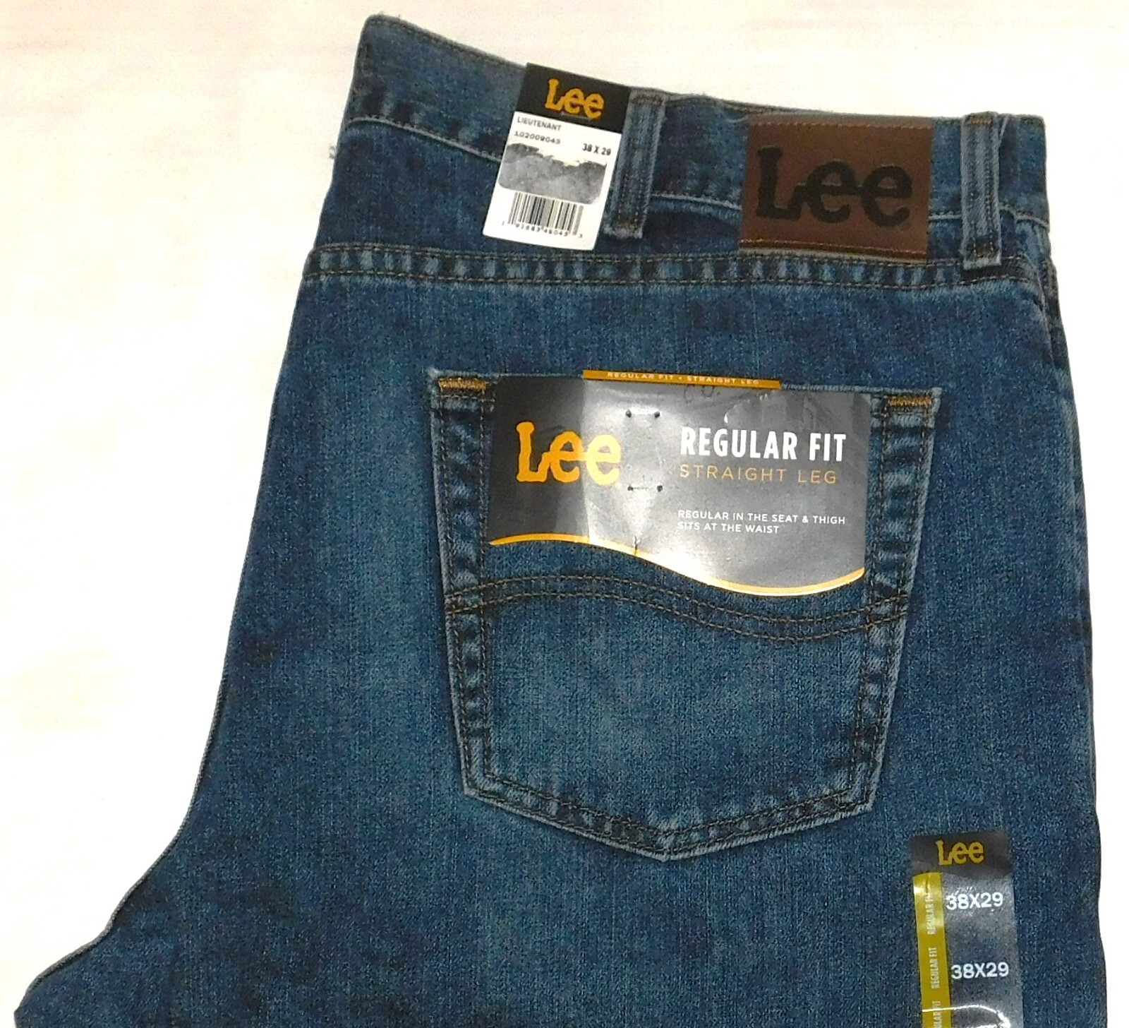 LEE Regular Jeans Straight Leg Regular Seat & Thigh At Waist Lieutenant Blue