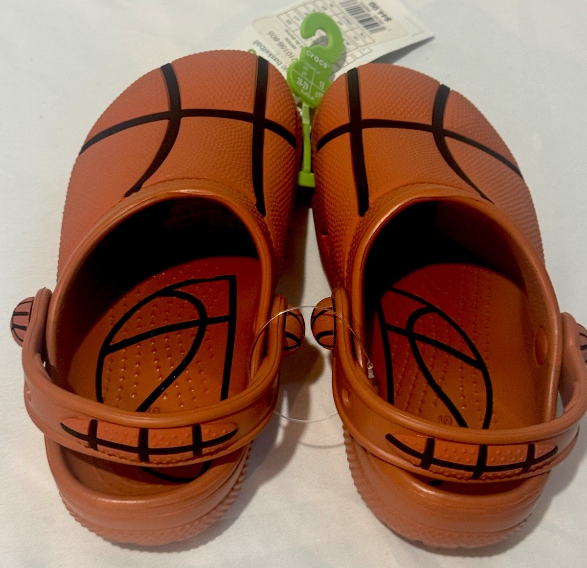 Crocs Basketball Orange/Black Classic Clogs- Little Kid Size C11- New- MSRP $44