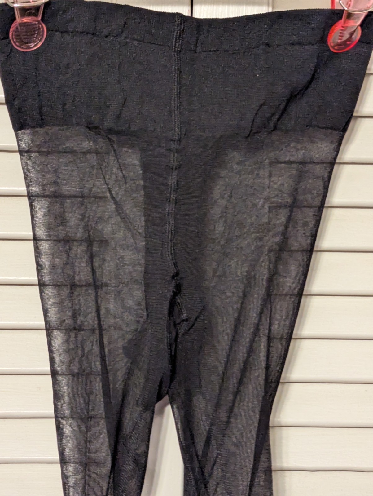 GIULIA SENSI 20 DENIER SHEER HIPSTER PANTYHOSE TIGHTS SIZE: LG BLACK
