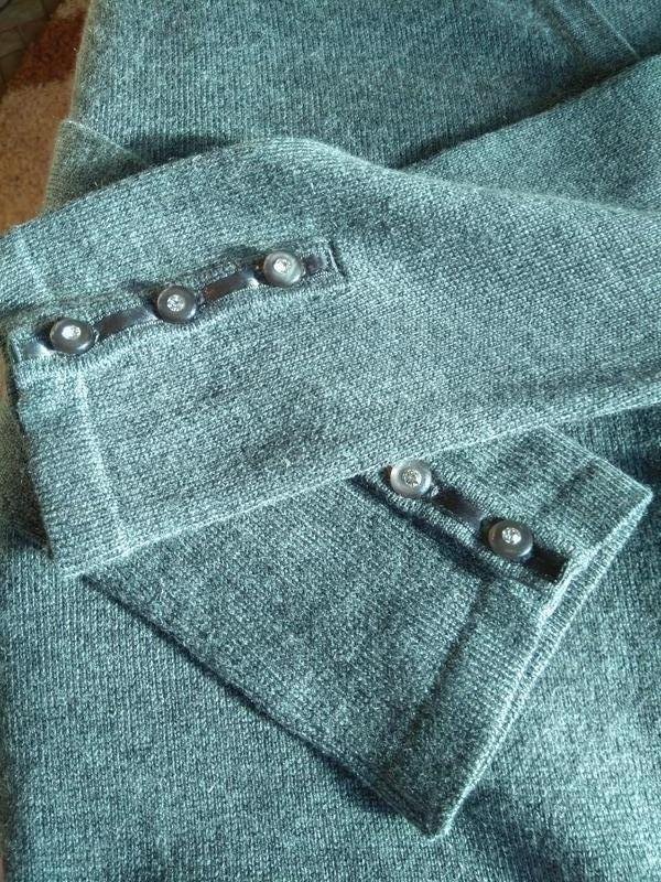 women silk and cashmere sweater grey cashmere 36