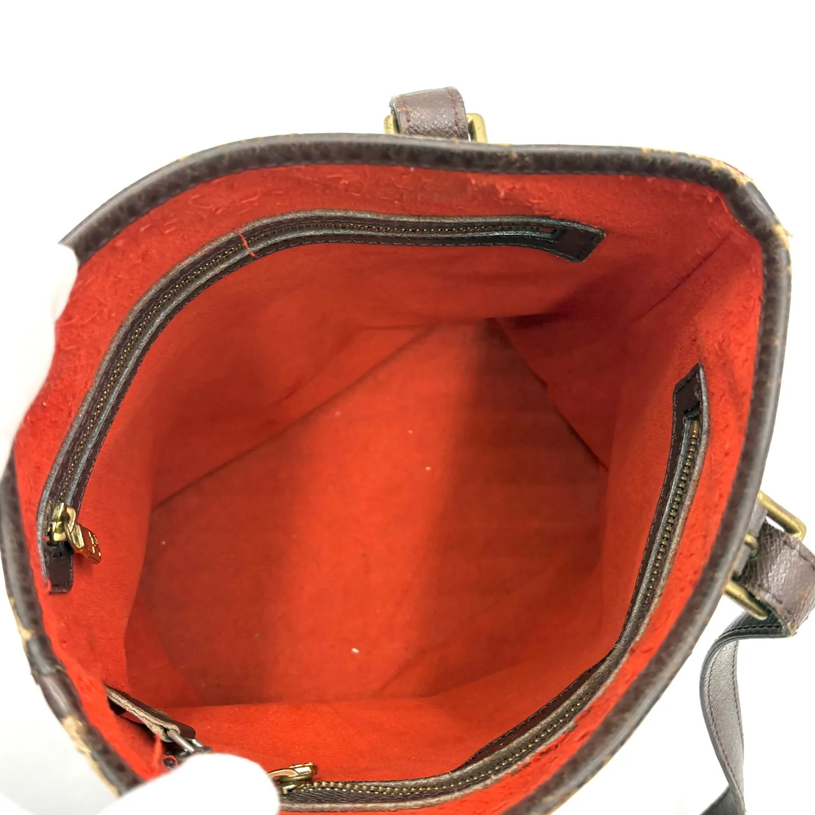 Louis Vuitton Marais Damier Ebene Shoulder Bucket Tote Bag N42240 without/Pouch