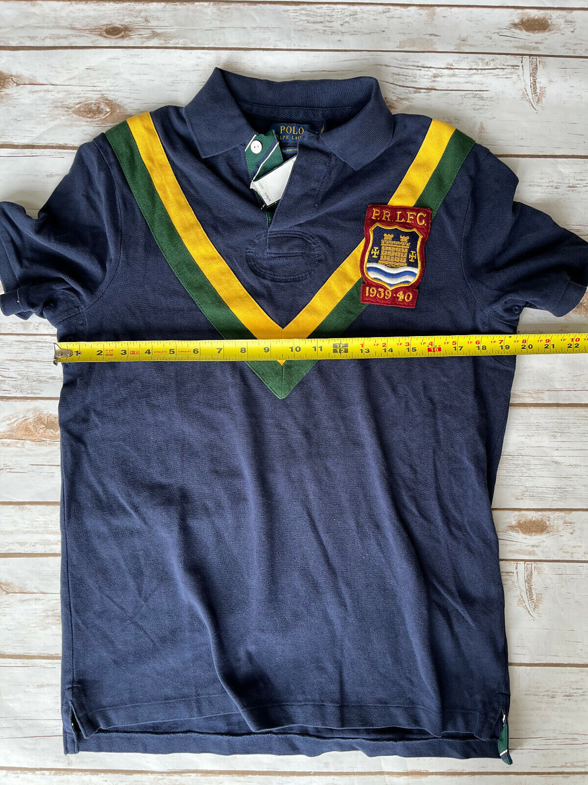 POLO RALPH LAUREN CLASSIC FIT CREST RUGBY POLO NAVY MENS SIZE SMALL NEW