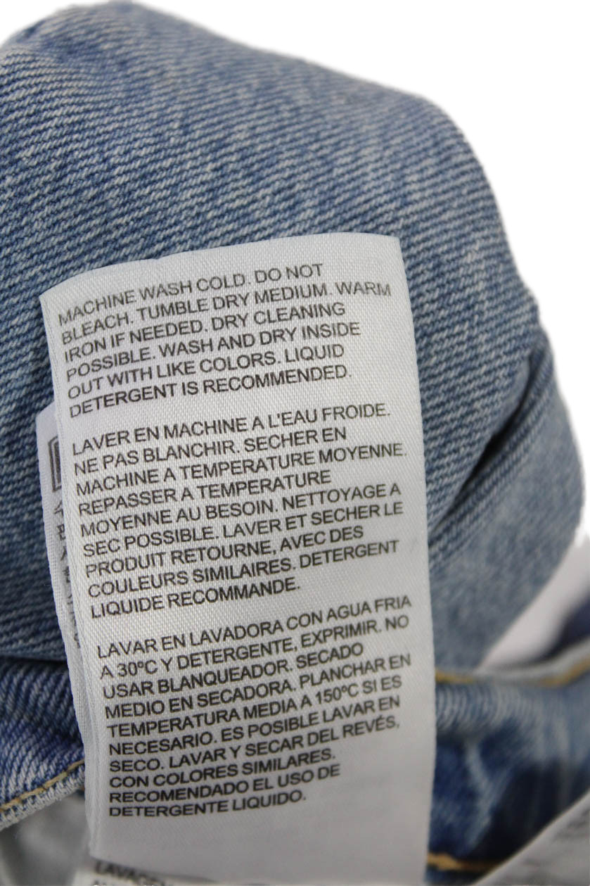 Levis Womens Cotton Denim Five Pocket Mid-Rise Straight Leg Jeans Blue Size 28