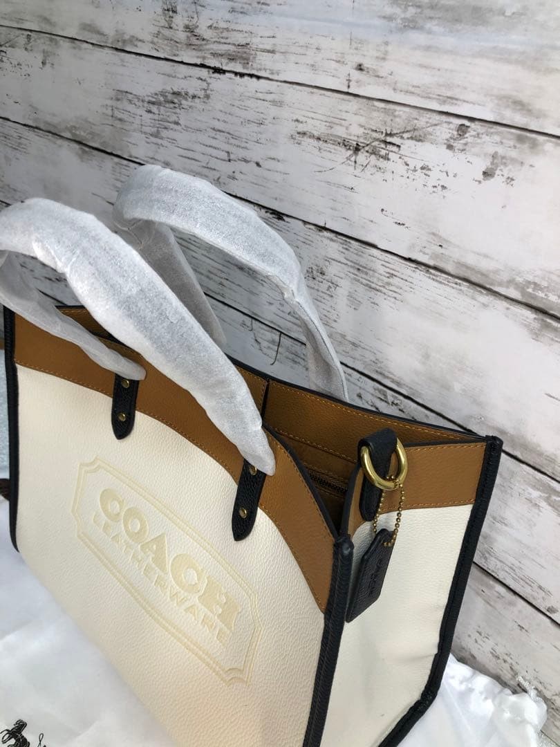 Coach C0777 Field Tote 30 In Colorblock With Coach Badge Handbag Outlet New