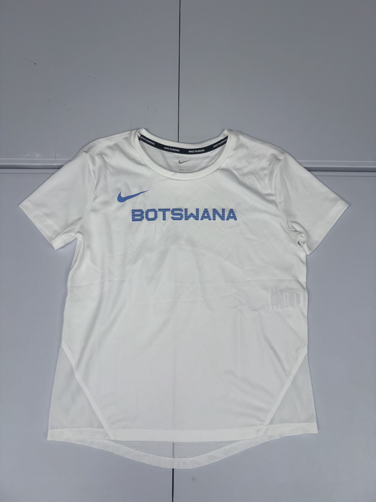 Nike Pro Elite Team Botswana Running Shirt White CT0575-100 Women’s Size XS