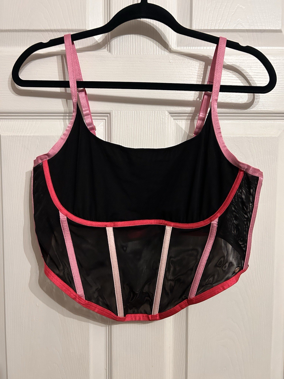 Sophia INTIMATES by Sophia Vergara XXL Corset Bustier Lingerie Bra Black Pink