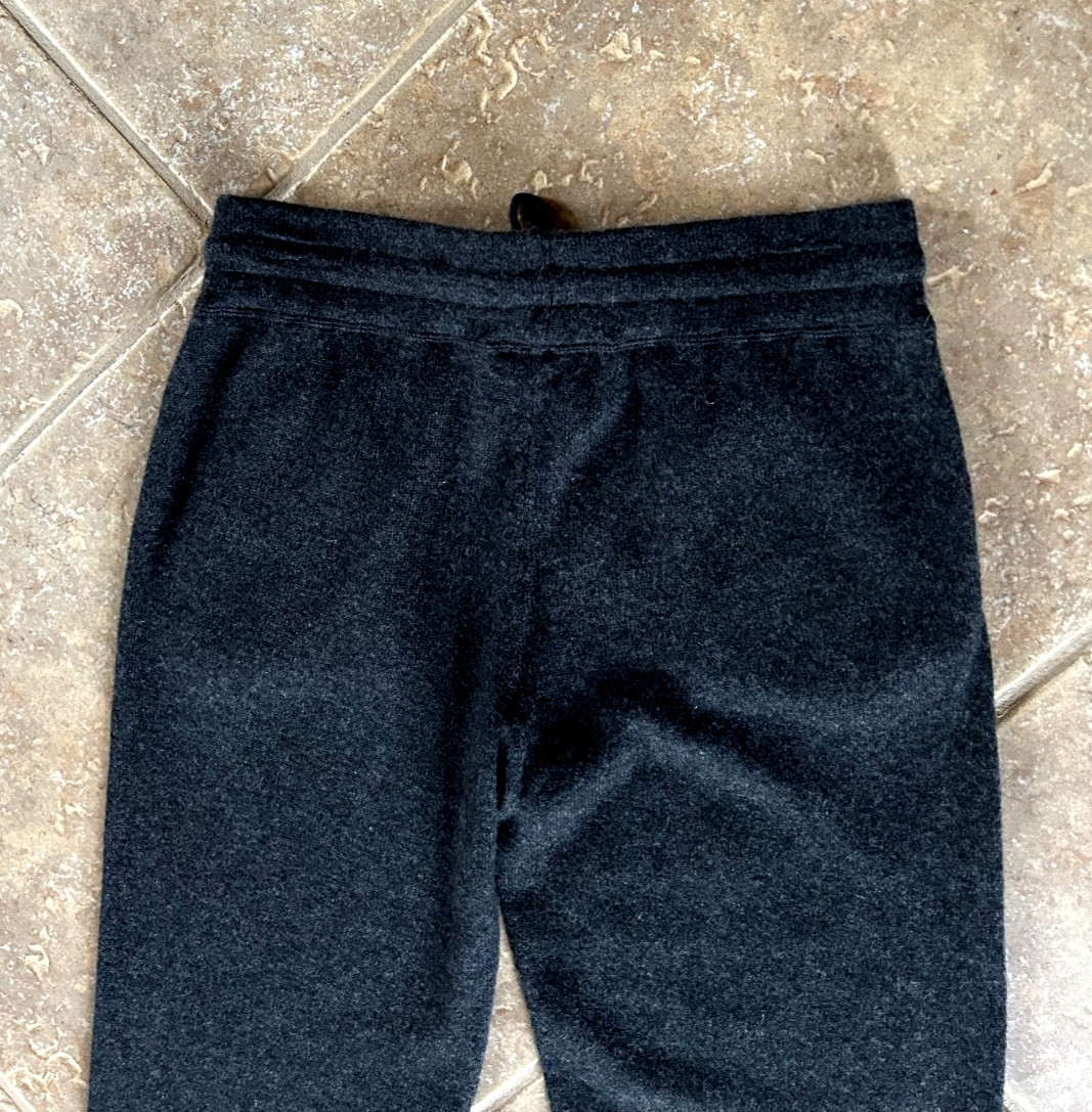Van Winkle & Co Cashmere Drawstring Tie Lounge Pants Sz M Charcoal $138 NWT