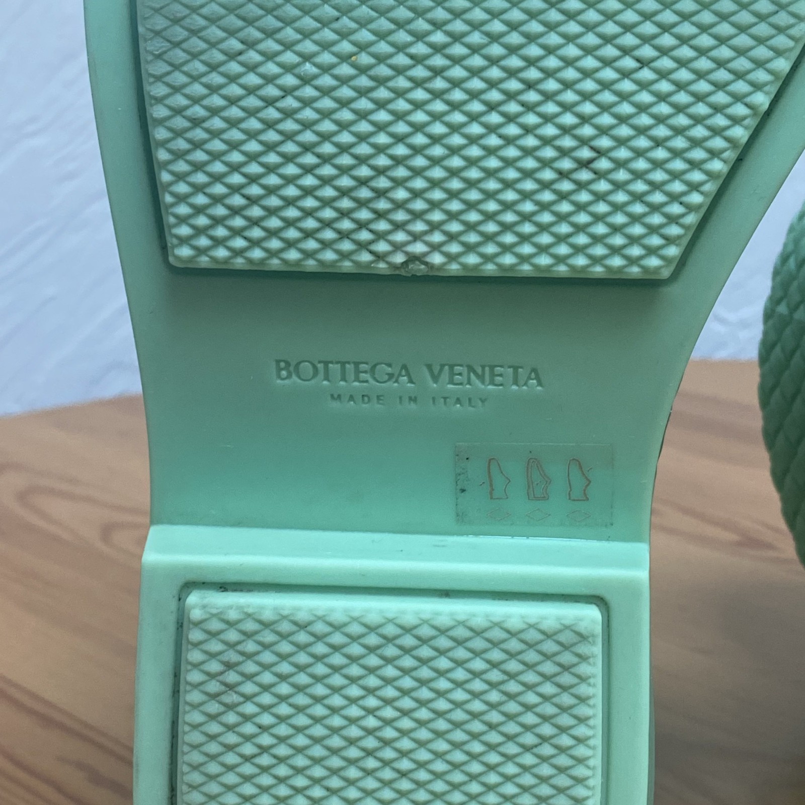 Bottega Veneta Fireman Rubber Puddle Boots Green Mens 43 EU
