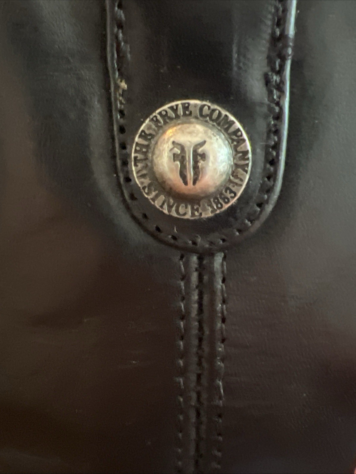 Frye Melissa Button Black 6.5 Knee High Pull On Riding Boots Leather
