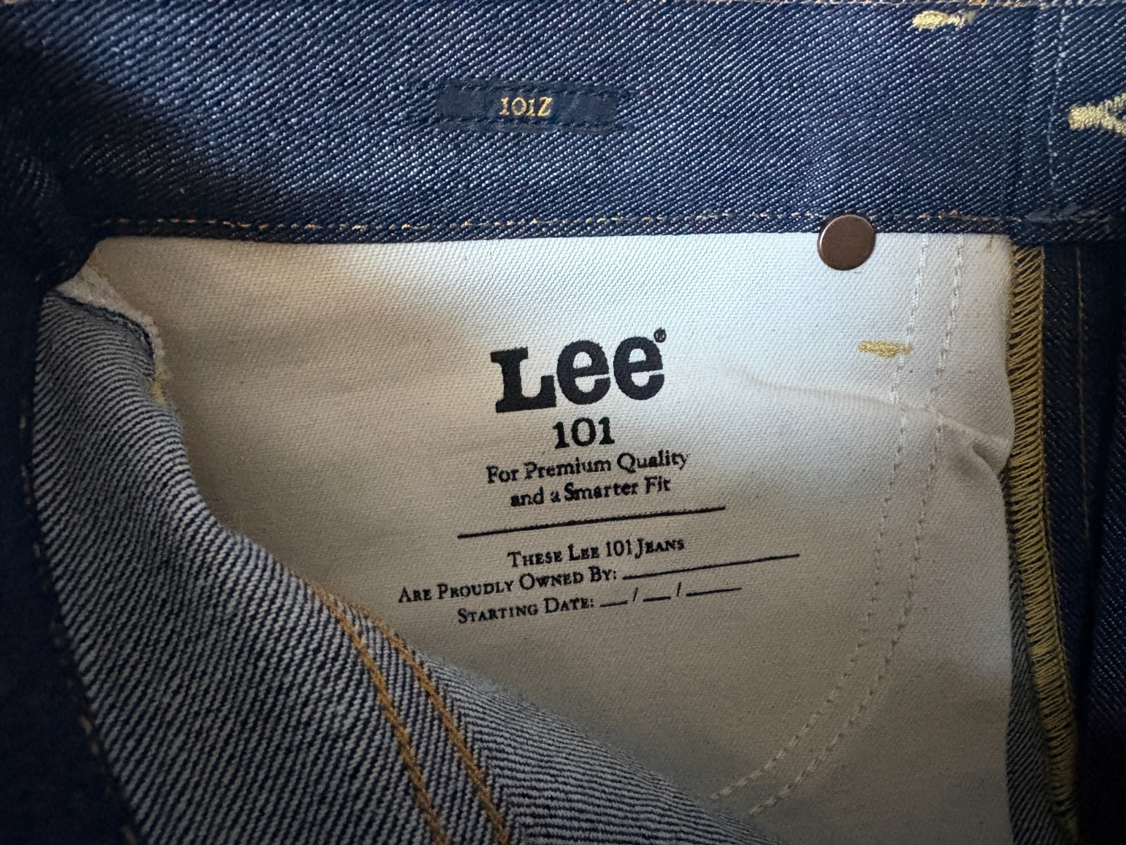 Authentic Lee 101Z Japanese Selvedge Denim Jeans Dry Indigo Made Italy 29×32 NWT