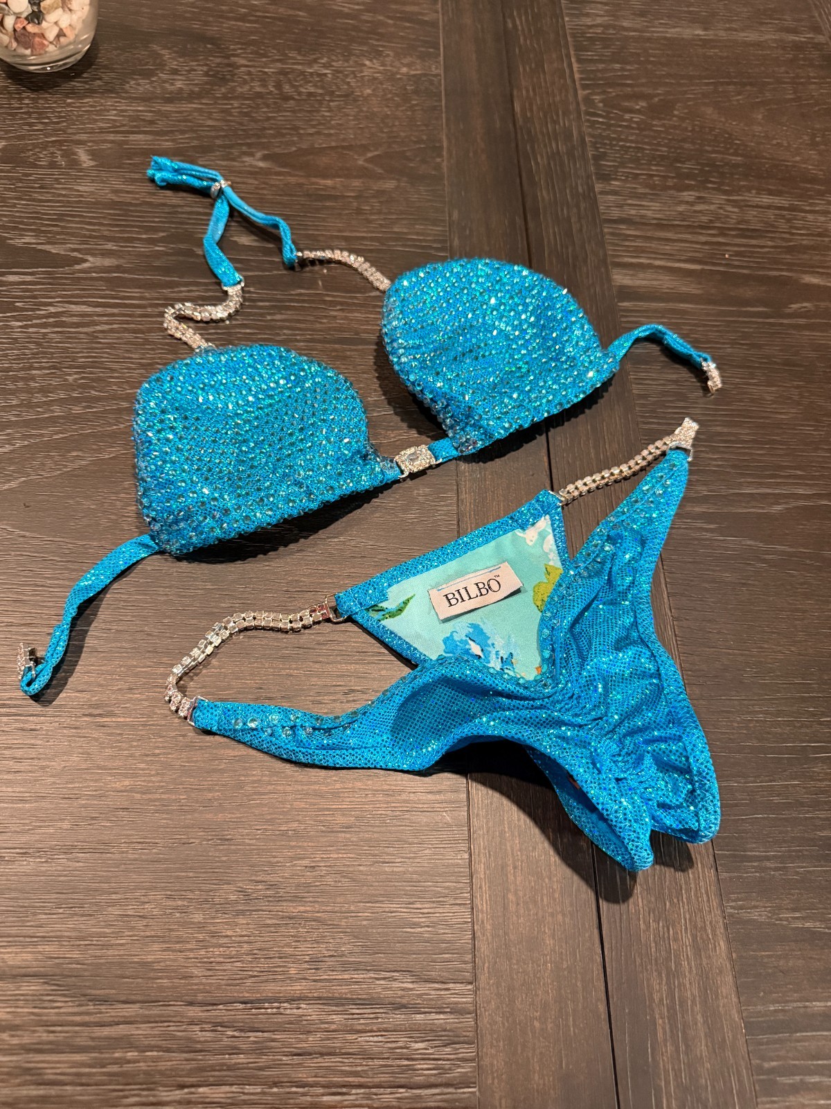 NPC Competition Bikini Suit – Crystal-Covered Stage Sparkle | Bilbo Baggs Custom