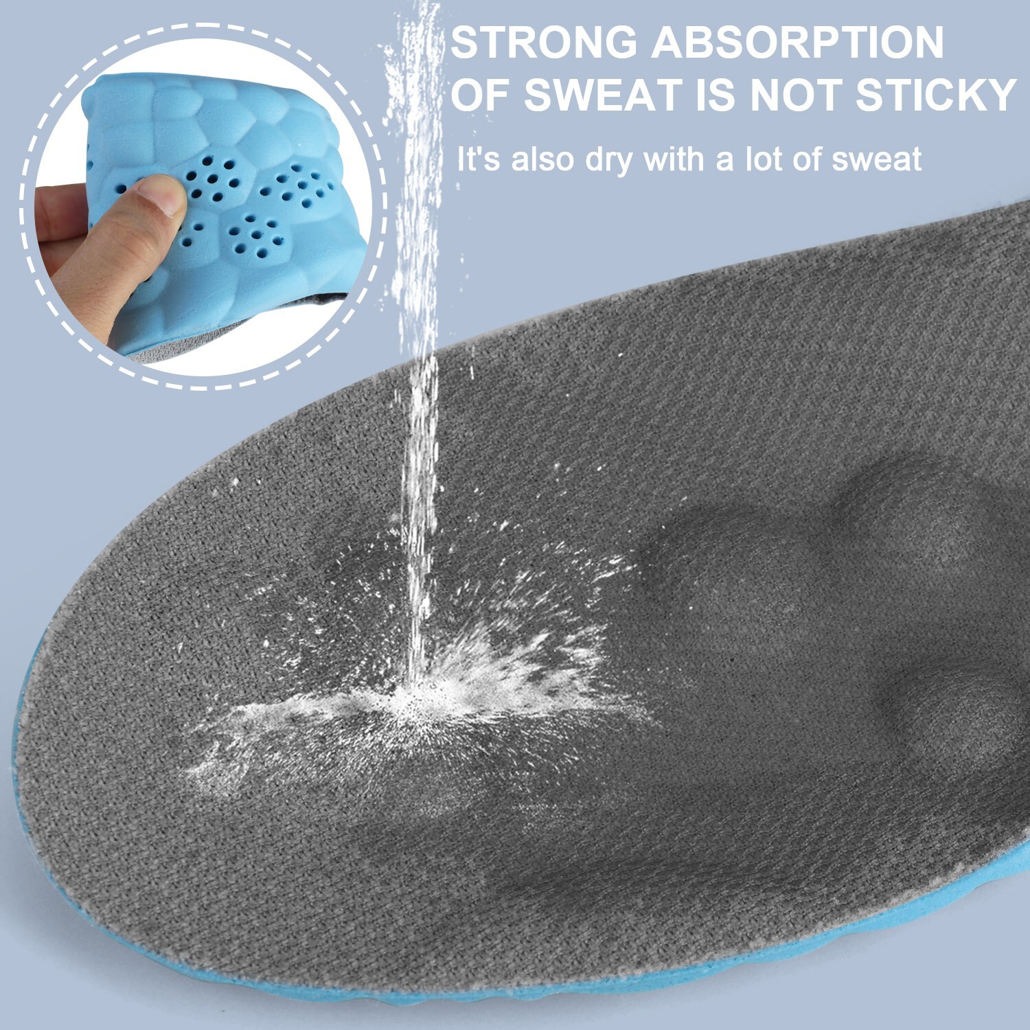 Hiking Insoles with 4D Cloud – Shock Absorption & Breathable | All-Day Comfort U