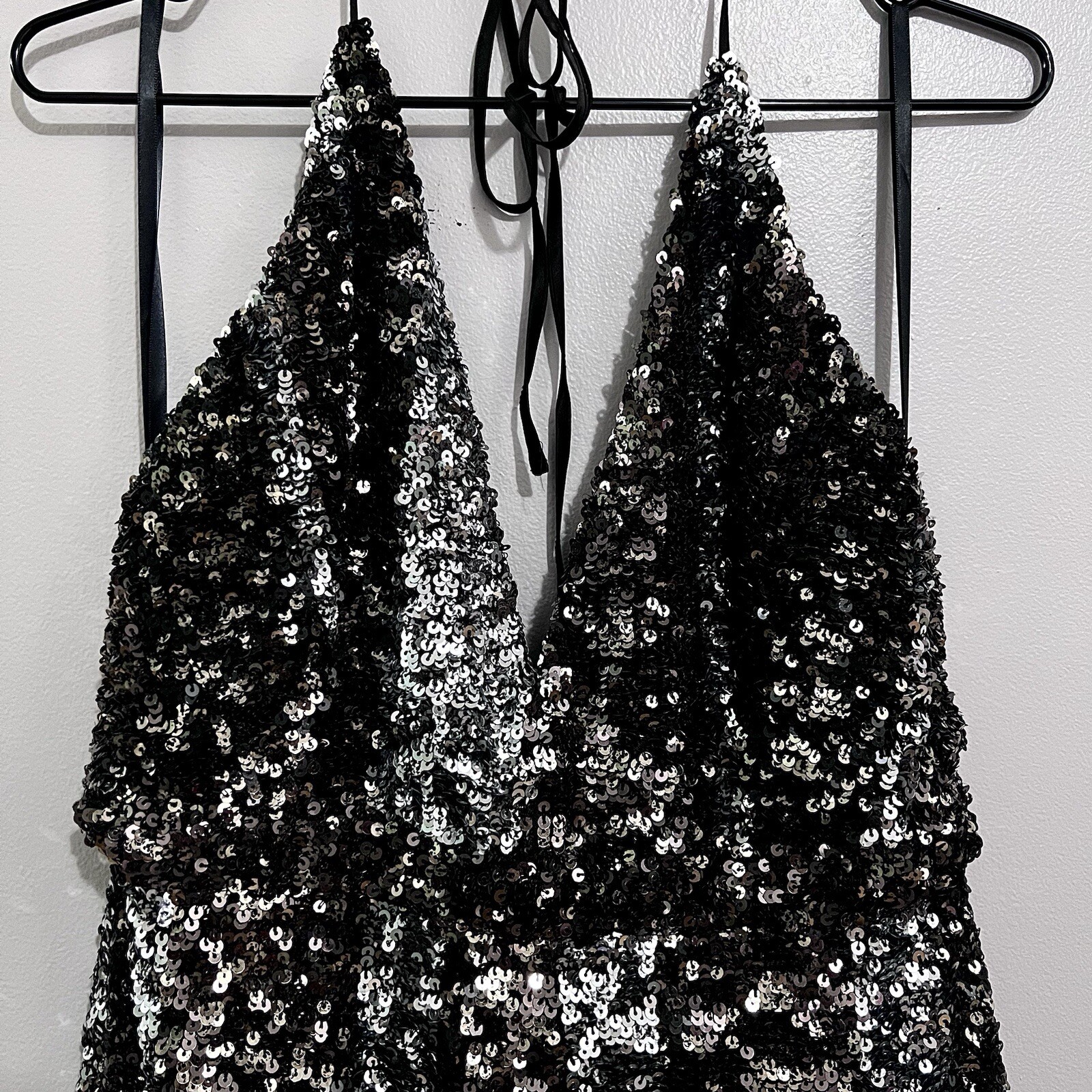 NWT Bardot Disco Barbie Silver, Champagne Gold, & Midnight Black Sequin Jumpsuit